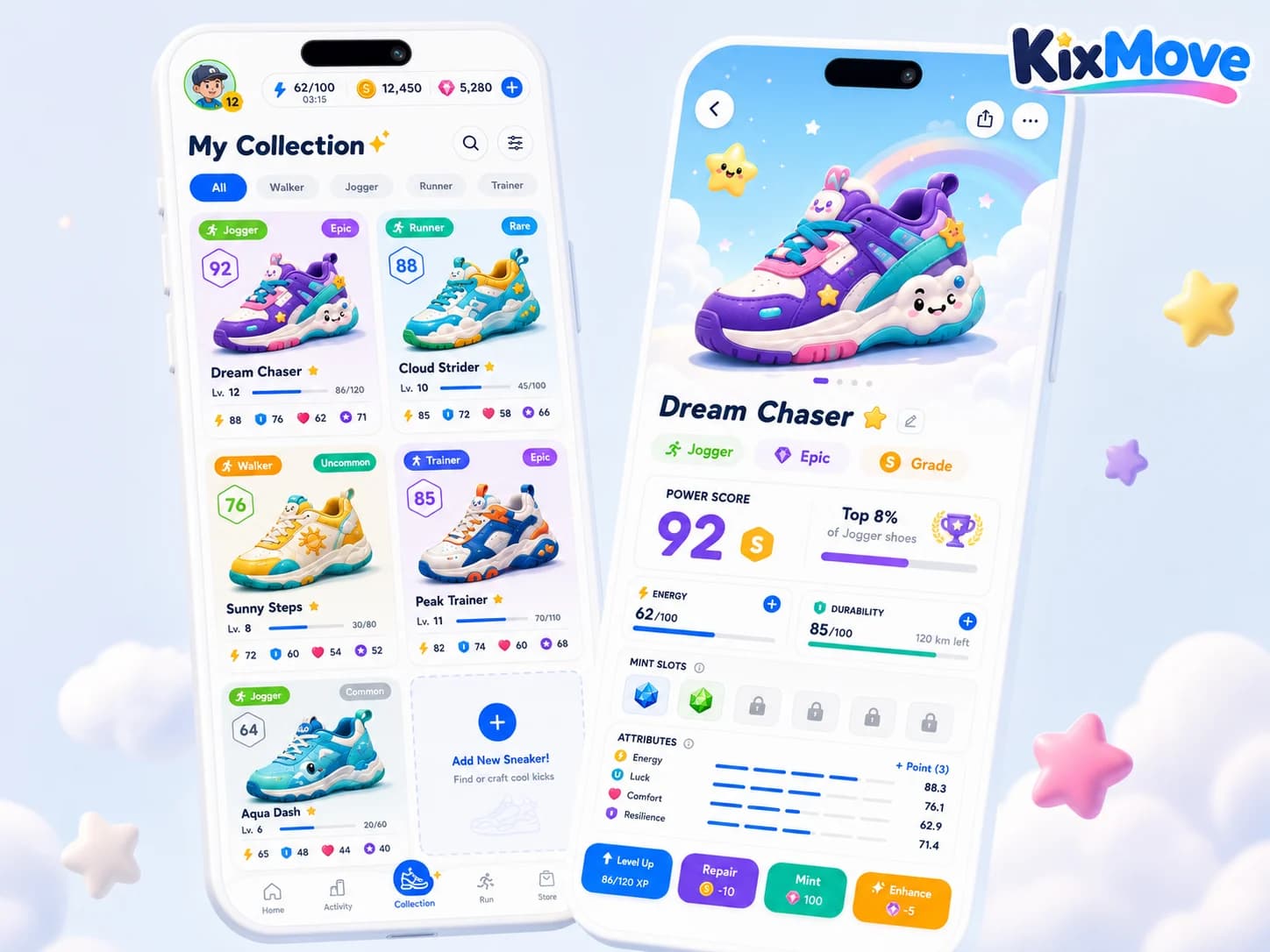 KixMove mobile walking game preview